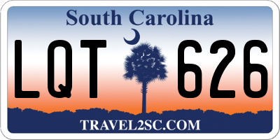 SC license plate LQT626