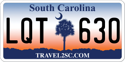 SC license plate LQT630