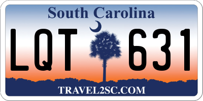 SC license plate LQT631