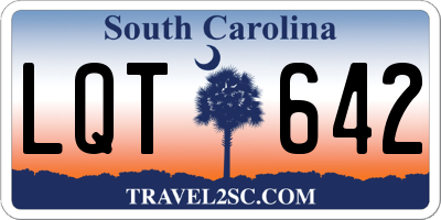 SC license plate LQT642