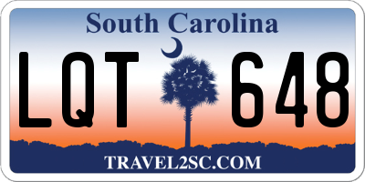 SC license plate LQT648
