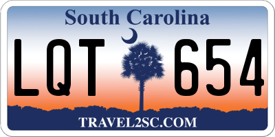 SC license plate LQT654