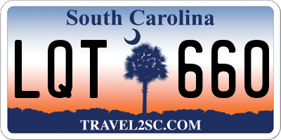 SC license plate LQT660