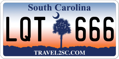 SC license plate LQT666