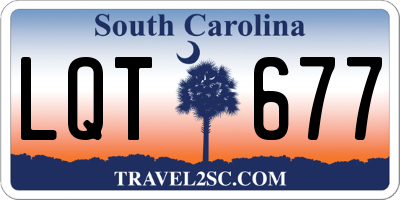 SC license plate LQT677