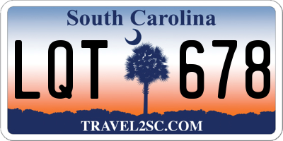 SC license plate LQT678
