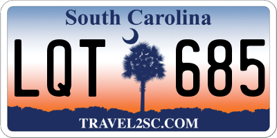 SC license plate LQT685