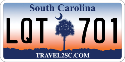 SC license plate LQT701
