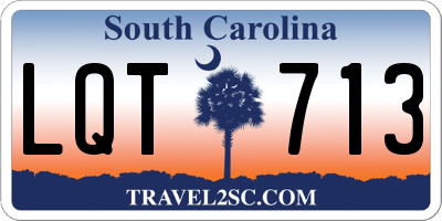SC license plate LQT713