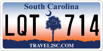 SC license plate LQT714