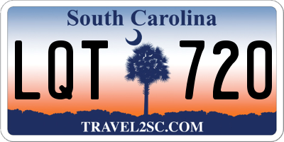 SC license plate LQT720