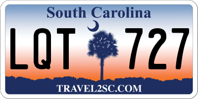 SC license plate LQT727