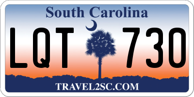 SC license plate LQT730