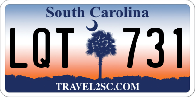 SC license plate LQT731