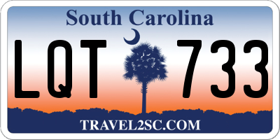 SC license plate LQT733