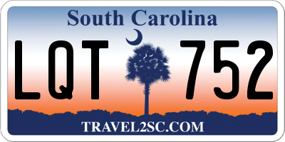 SC license plate LQT752