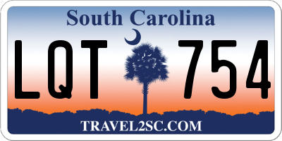 SC license plate LQT754