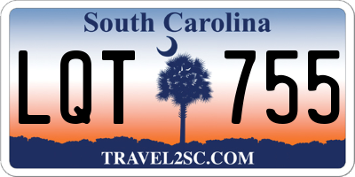 SC license plate LQT755