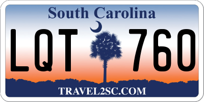 SC license plate LQT760