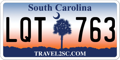 SC license plate LQT763