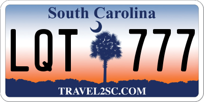 SC license plate LQT777