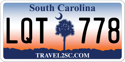 SC license plate LQT778