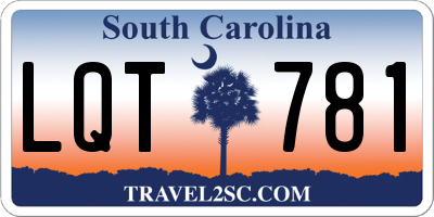 SC license plate LQT781