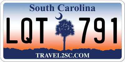 SC license plate LQT791