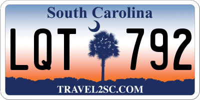 SC license plate LQT792