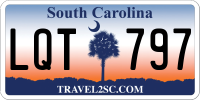 SC license plate LQT797