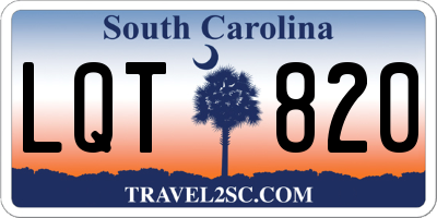 SC license plate LQT820