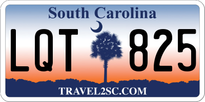 SC license plate LQT825