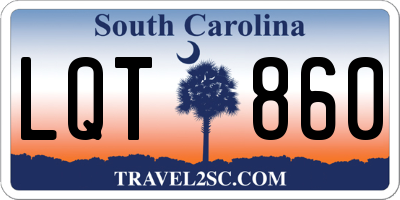 SC license plate LQT860