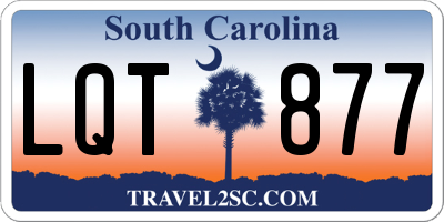 SC license plate LQT877