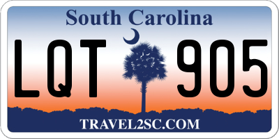 SC license plate LQT905