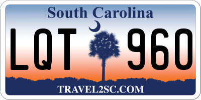 SC license plate LQT960