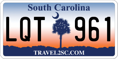 SC license plate LQT961