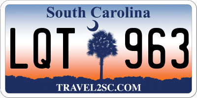 SC license plate LQT963