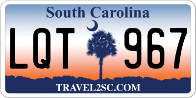 SC license plate LQT967
