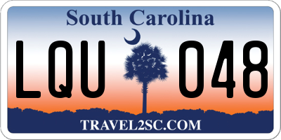 SC license plate LQU048