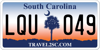 SC license plate LQU049