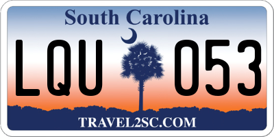 SC license plate LQU053
