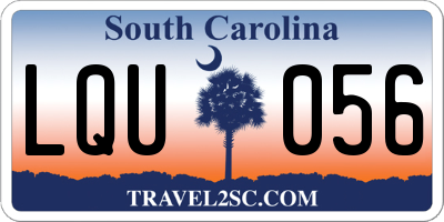 SC license plate LQU056