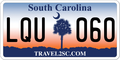 SC license plate LQU060