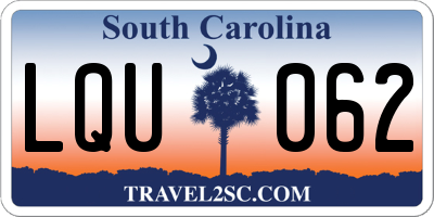 SC license plate LQU062