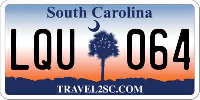 SC license plate LQU064
