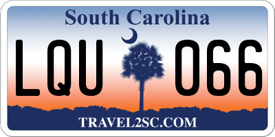 SC license plate LQU066