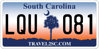 SC license plate LQU081