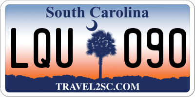 SC license plate LQU090