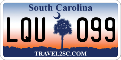 SC license plate LQU099